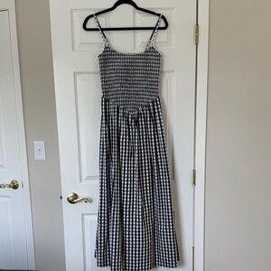 Abercrombie Black and White Gingham Maxi Dress